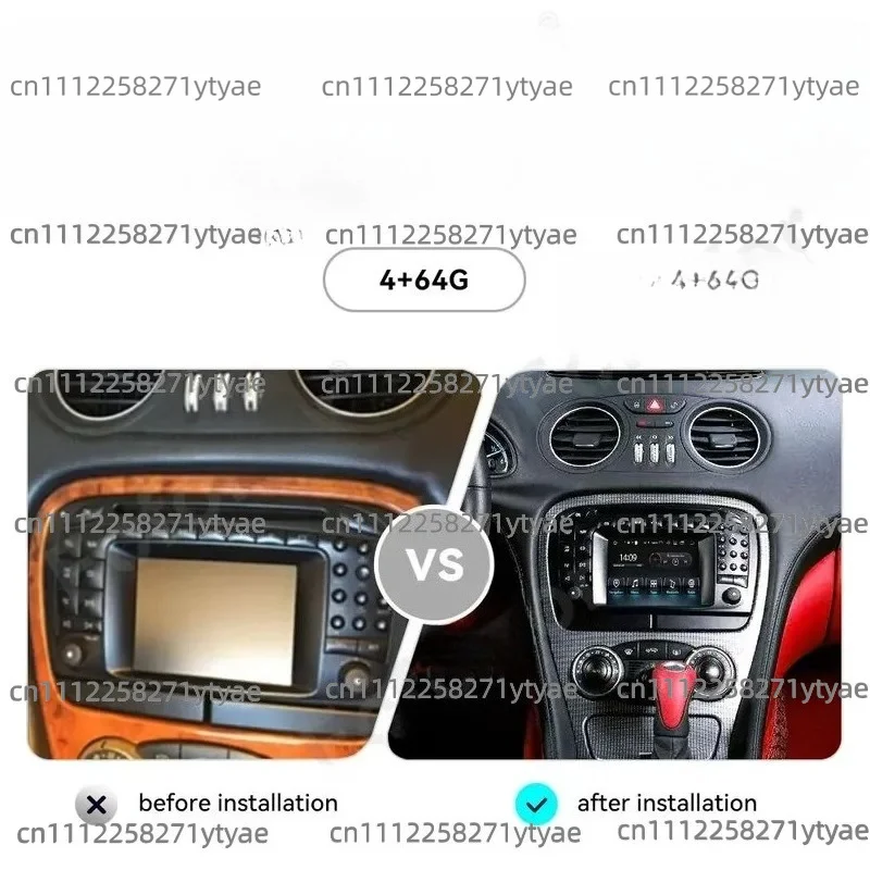 SL R230 2001-2004 Wireless Multimedia Touch Screen Head Unit Carplay