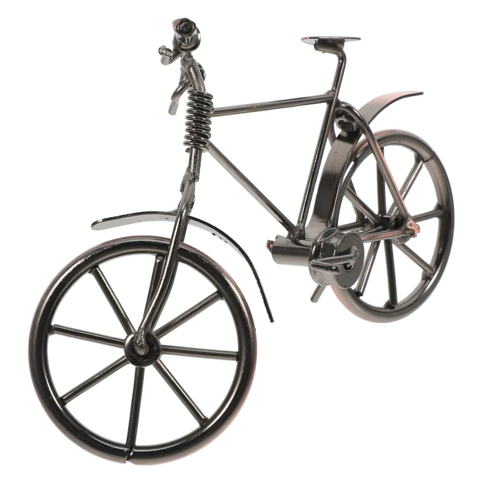 Vintage Iron Bicycle Decoration Retro Desktop Crafts Miniature Bikes Sculpture Home Office Decor Christmas Present