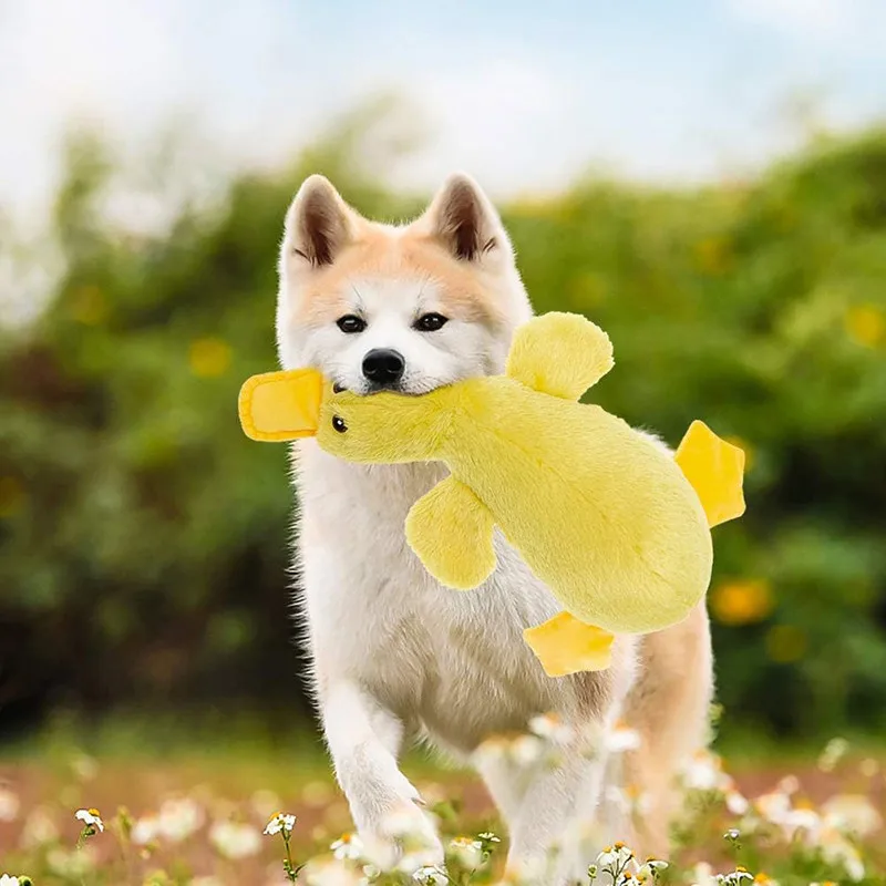 Plush Dog Toy Sound Pet Duck Toys For Small Medium Large Dogs Interactive Squeaky Puppy Training Biting Chew Toys Pet Supplies