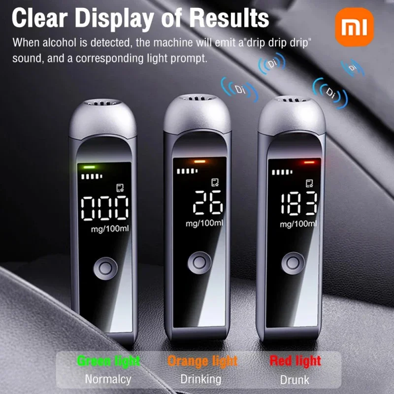 Xiaomi Automatic Alcohol Tester Professional Breath Alcohol Tester Rechargeable Breathalyzer Alcohol Test Tools MIJIA New