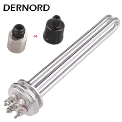 DERNORD-elemento de aquecimento tubular da braçadeira da imersão tri, 220V, 2500W, 3500W, 4500W, resistência do brew, aquecedor de água, 1,5