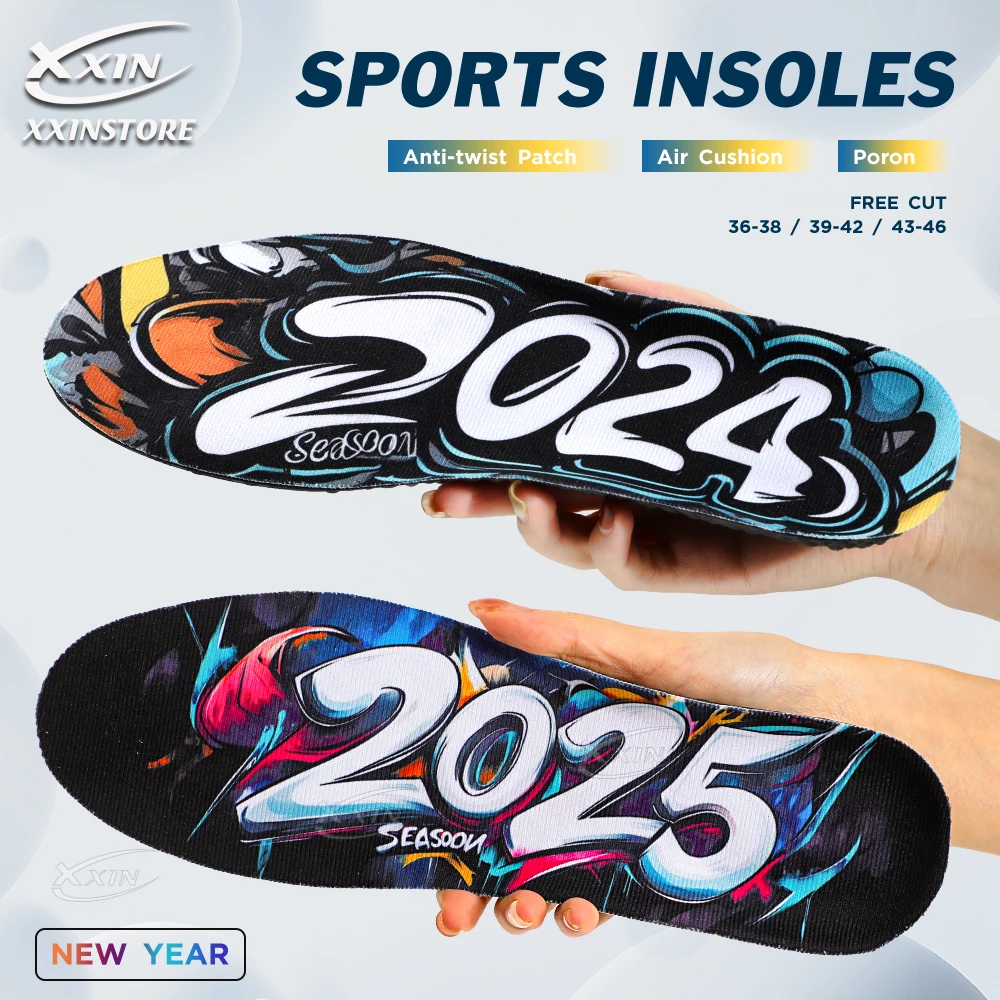 【Xxin】Air Cushion Sport Insoles Shock Absorption Carbon Fiber Insole Running Shoes Pad Size 36-46