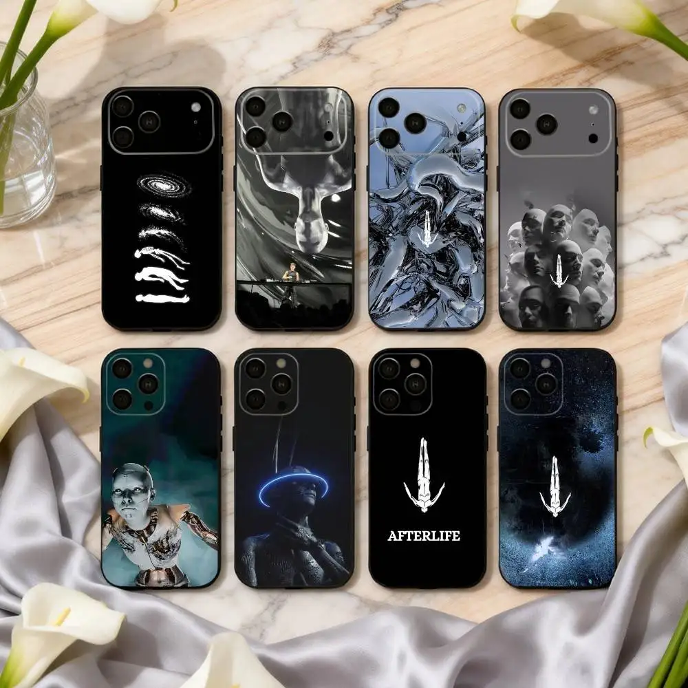 

DJ A-Afterlife-E A-Anyma-A Phone Case For iPhone 17,16,15,14,13,12,11 Plus,Pro Max,XS,Soft Silicone Black Cover