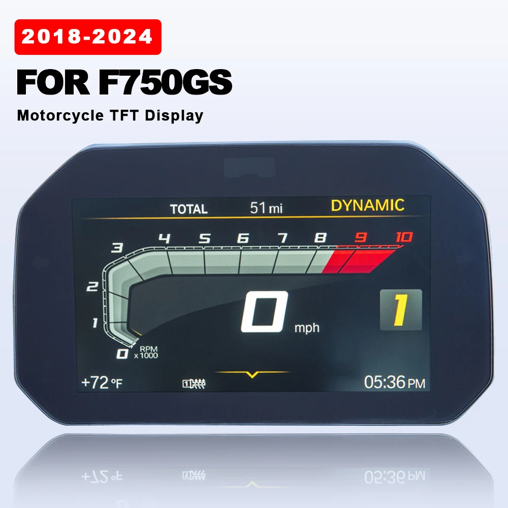 6.5 Inch TFT Display for BMW F750GS F750 F 750 GS 2018-2024 2023 Screen HD Multi-function Motorcycle Speedometer Accessories