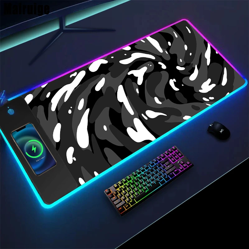 Wireless Charging Mouse Pad Padding Gaming Accessories Gaming Room Decoration Mousepad Gamer 900x400 Desk Pad Setup Mouse Mat