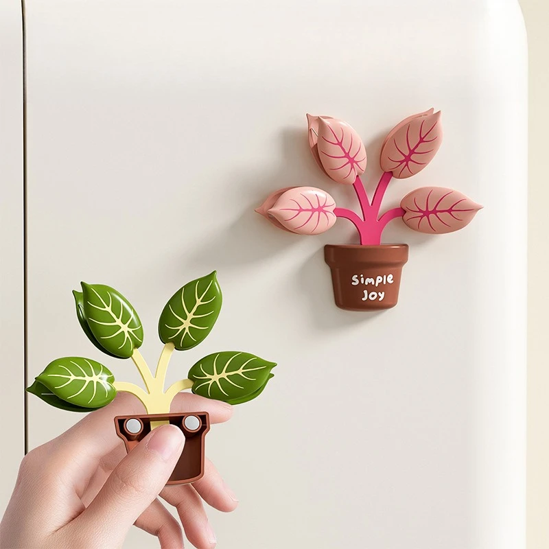 1/2 Stück Niedliche Pflanzenförmige Magnetische Lebensmittel-Verschlussclips Küchen-Kühlschrank-Magnet Snack-Frischhalteclips Küchenzubehör – Detail 6