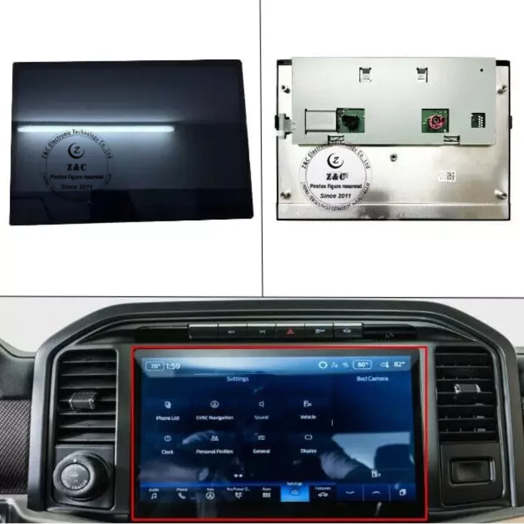 

12-дюймовый дисплей для Ford F150 F-250 F-350 2021-2024 годов выпуска, с радио, навигацией GPS, LCD-экраном и сенсорным управлением, OEM