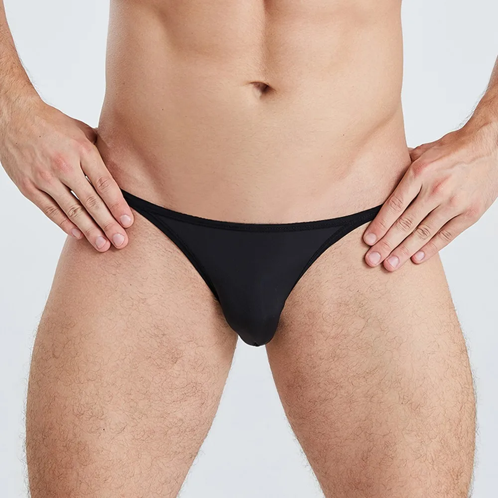

Low Rise Briefs Men Underwear Bikini G-String Panties Perspective Pouches See-Through Sexy Soft Tight Backless