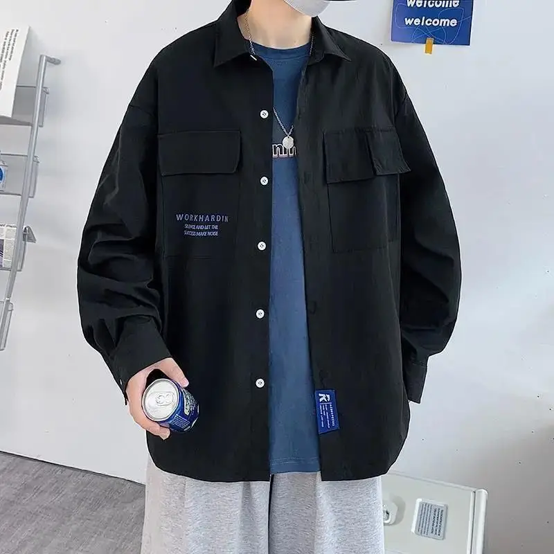 

Свободный длинный све, повседневная куртка для мужчин больших размеров, весна-осень ort Sve, рабочая одежда, полиэфирное волокно Bo