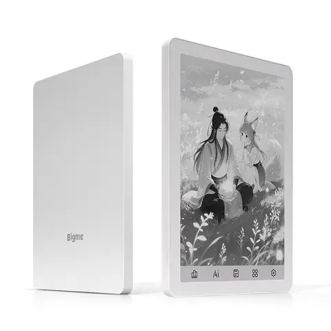 Bigme B6 ebook reader, 6'' B&W E-Ink Screen, 36-Level Front Light, 300 PPI HD Display, Paper-Like Ebook, 4GB+64GB, Android 14 OS