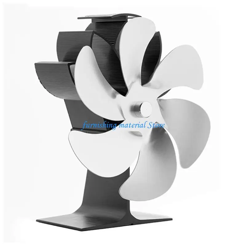 Y5GD مروحة موقد خشب هادئة صديقة للبيئة وفعالة باللون الأسود والبرونزي والفضي Sf506g مع ميزان حرارة لسجل الخشب للحرق #5