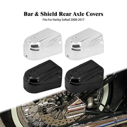 Motorcycle Swingarm Caps Bar Shied Rear Axle Covers Bolt End Caps For Harley Softail Cross Bones Heritage Deluxe FLS FXSTB 08-17