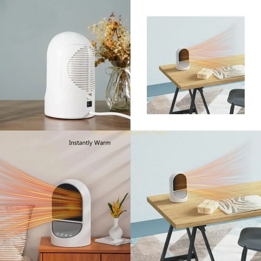 D0AB พื้นที่เครื่องปั้นดินเผาหนาแน่นด้วยความร้อนเร็ว 1200W ความร้อนมากเกินไปทิปเพื่อความปลอดภัยสำหรับโฮมออฟฟิศ