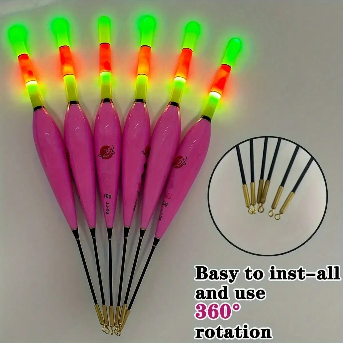 TINSOL 2026 New 2Pcs Set Night Fishing Float ,Gravity-sensing Color-changing Light ,Electronic Fishing Floats 6g/8g/10g/12g view 4