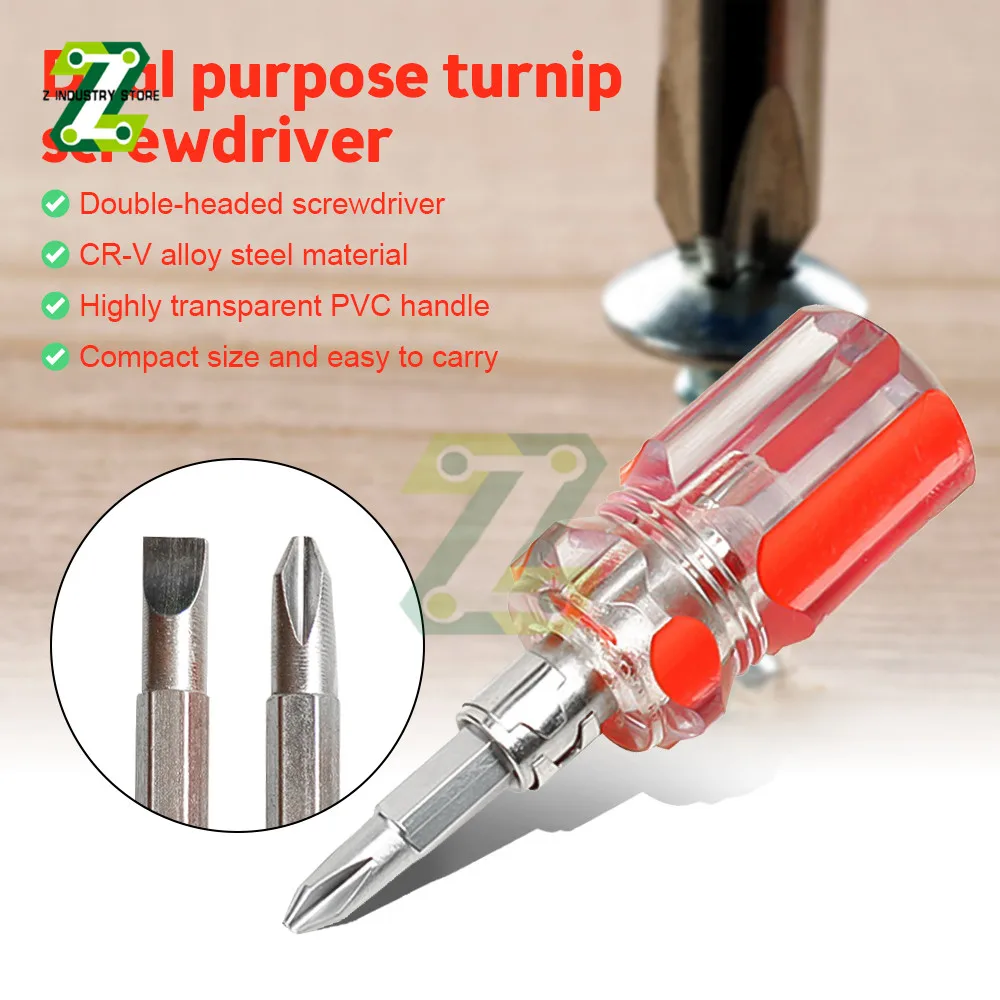 Dual Purpose Slotted/Phillips Screwdriver Expansion Screwdriver Cross Word Ratchet Screwdriver Hardware Tools