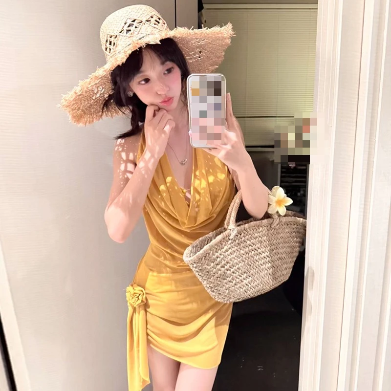 

New Style Women's Skirted Bikini Set Korean INS Soft Sexy Slim-Fit Skin-Brightening Protection for Beach Hot Spring Vacation