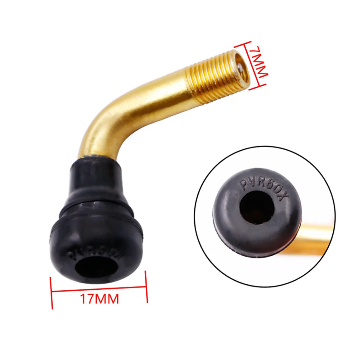 2pcs Motorcycle Tubeless Tire Valve Stems 90 Degrees Pull-In Valve Core Tool for Car Auto Scooter PVR50X PVR60X PVR70X