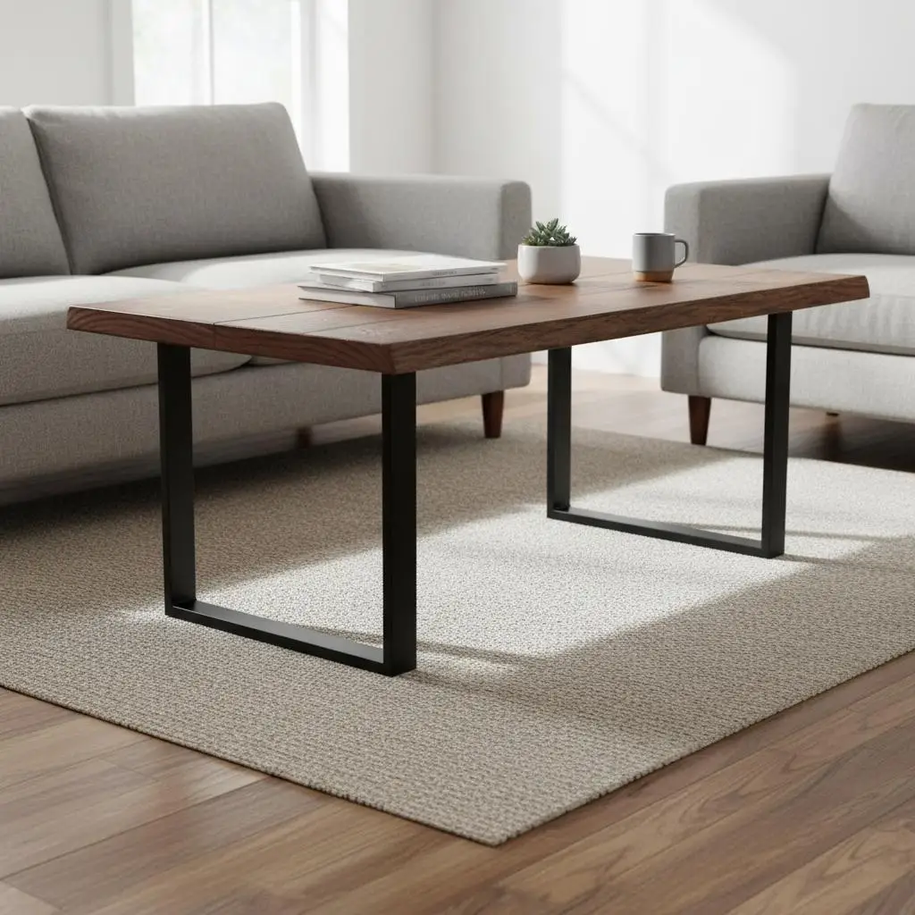 

Стальные опоры для мебели 16 дюймов для кофейных столиков, столов, скамеек, сверхпрочная железная рама, комплект из 2 штук, грузоподъемность 400 фунтов, быстрая установка.