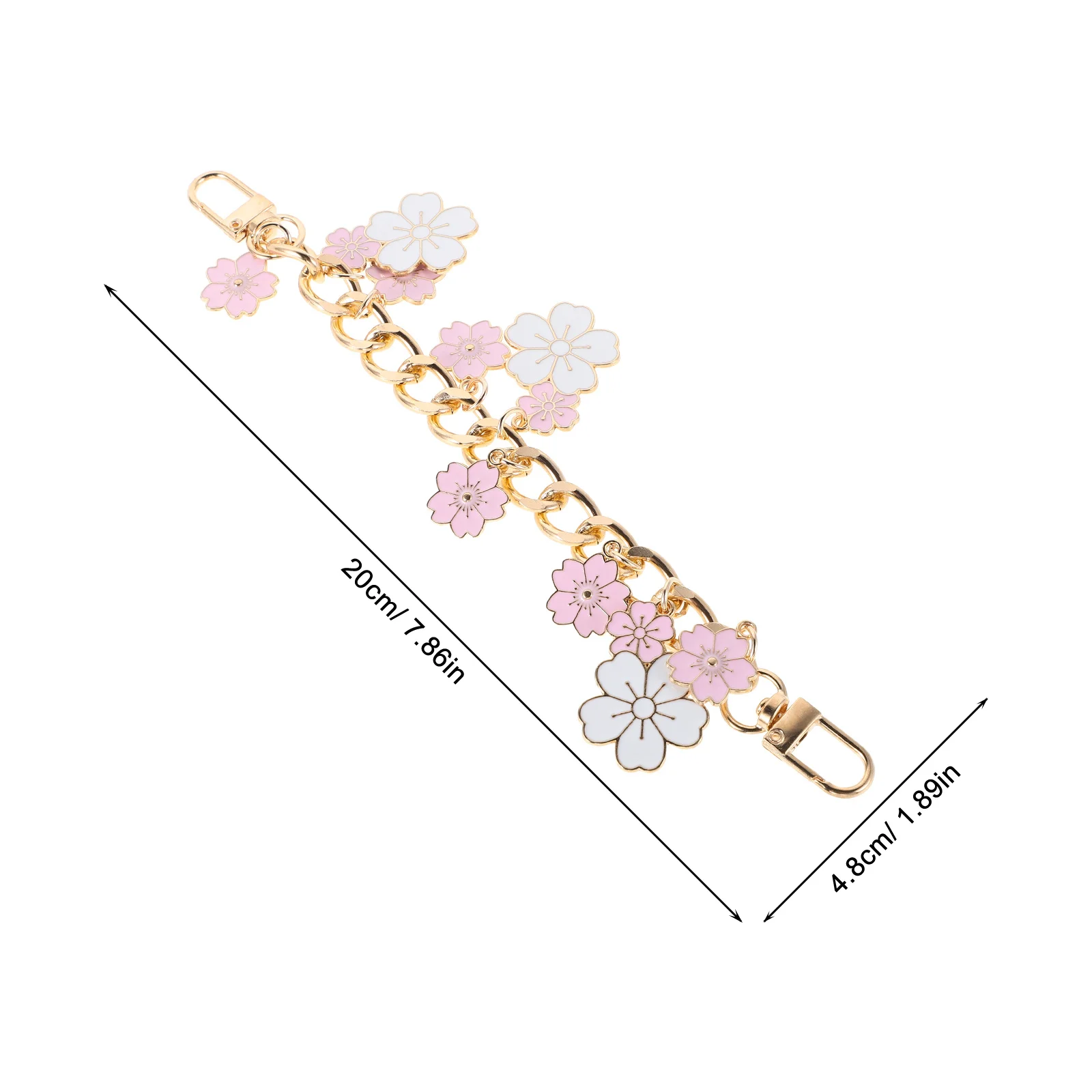 Bolsa corrente cinta extensor floral metal saco charme com fivela rotativa para bolsas crossbody acessórios de moda feminina