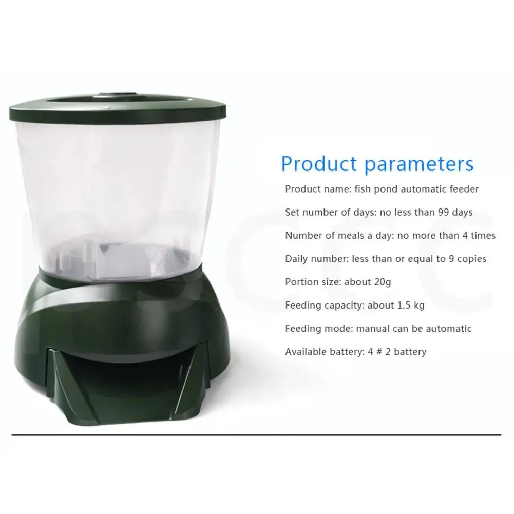 Automatic Pond Digital Fish Food Dispenser Feeder Aquarium Aquarium Method Accessories LCD Timer Feeder With