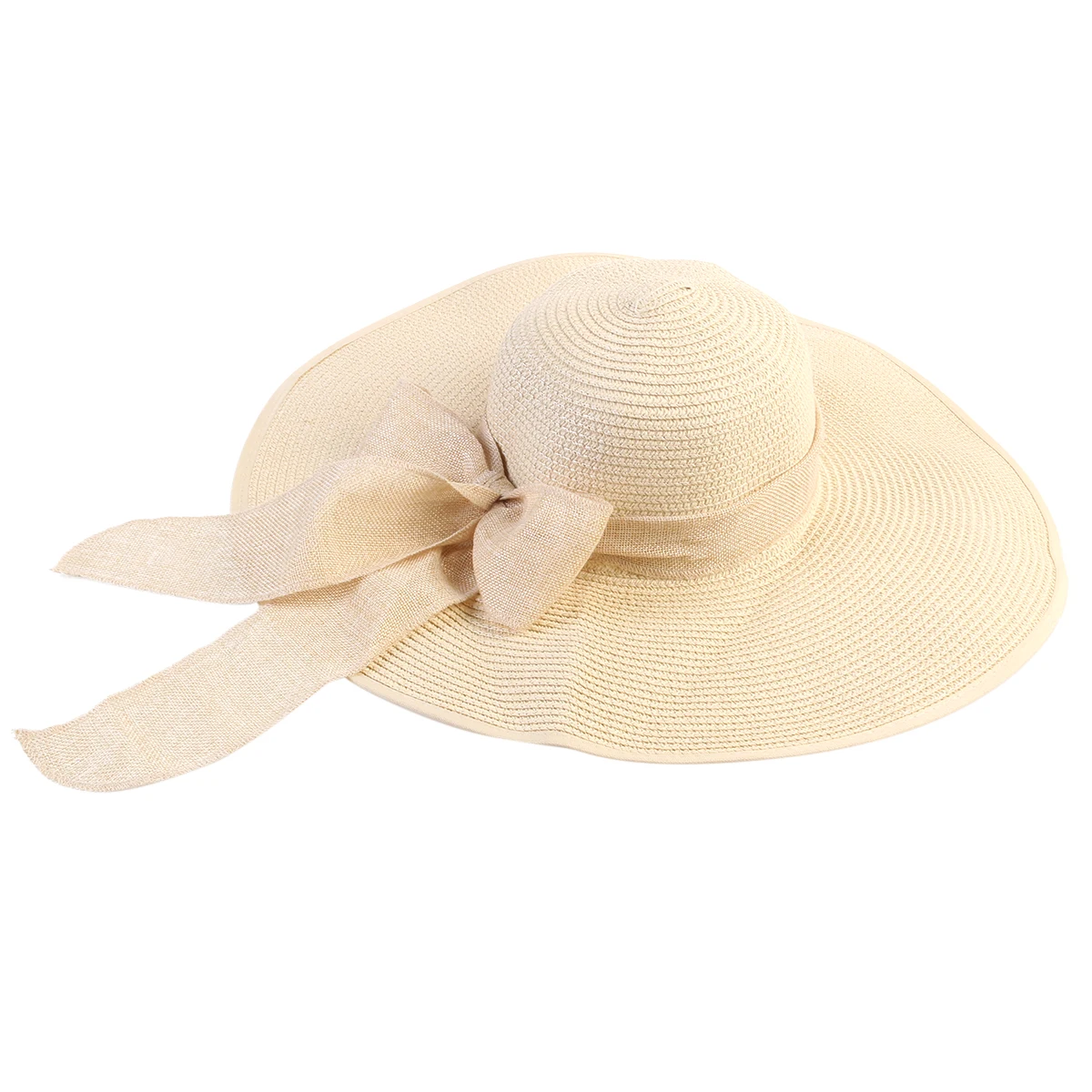 

Summer Sun Hat Wide Brim Beach Straw Hats for Travel Outing Foldable Fedora Breathable Design Anti UV Photo Shoot Gardening Sea