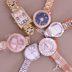 SALE!!! Discount Multi-function Mov't Davena Crystal Rhinestones Men's Women's Watch Hours Metal Bracelet Girl's Gift No Box