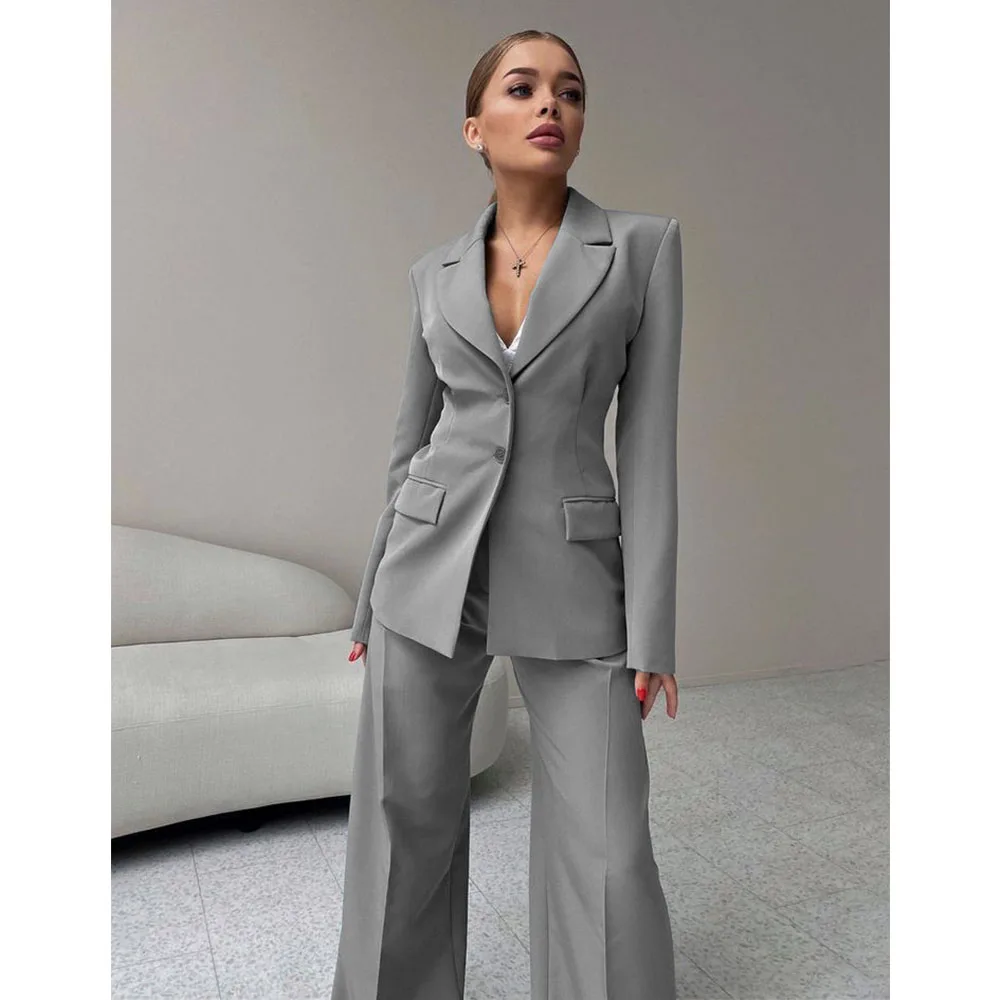 Women\'s Suit 2 Pieces Elegant Pants Suit Casual Fashion New Two-piece Suit Autumn Suit Pants Trousers Two-piece Suit Work Wear