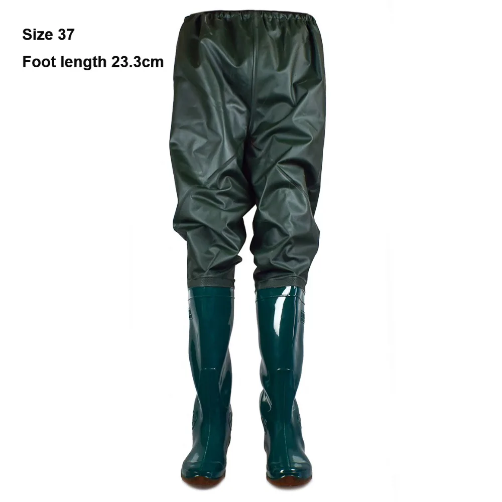 

Plastic PVC Transplant Pants Wading Pants Shoes Waterproof High Tube Fishing Pants Integrated Fishing Pants 10 Sizes