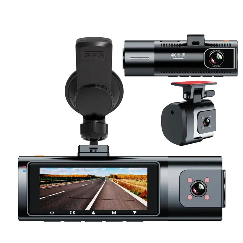 

OEM 4K Dual-recording wifi Driving Recorder Car DVR Split 5g Dual-lens Gps Dash Cam Front Rear Vehicle Recorder loop recording