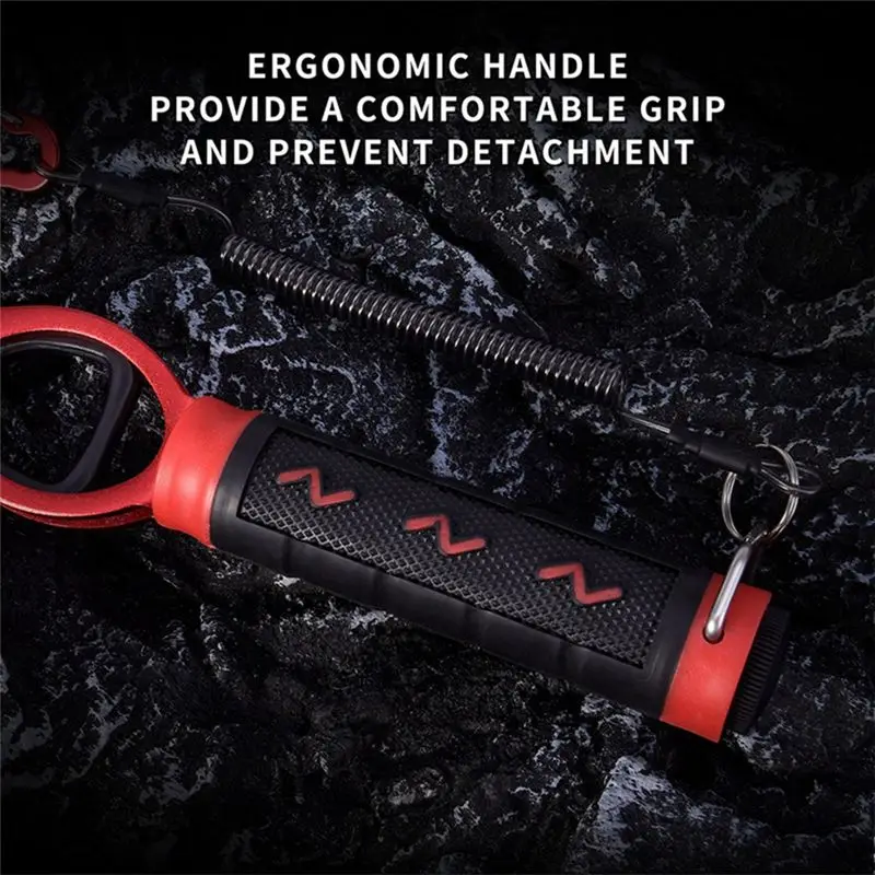 جهاز التحكم في الأسماك Luya من سبائك الألومنيوم Oct.22 مع مقياس الوزن لصيد الأسماك البحرية ومشبك شفاه السمكة غير قابل للانزلاق، أحمر