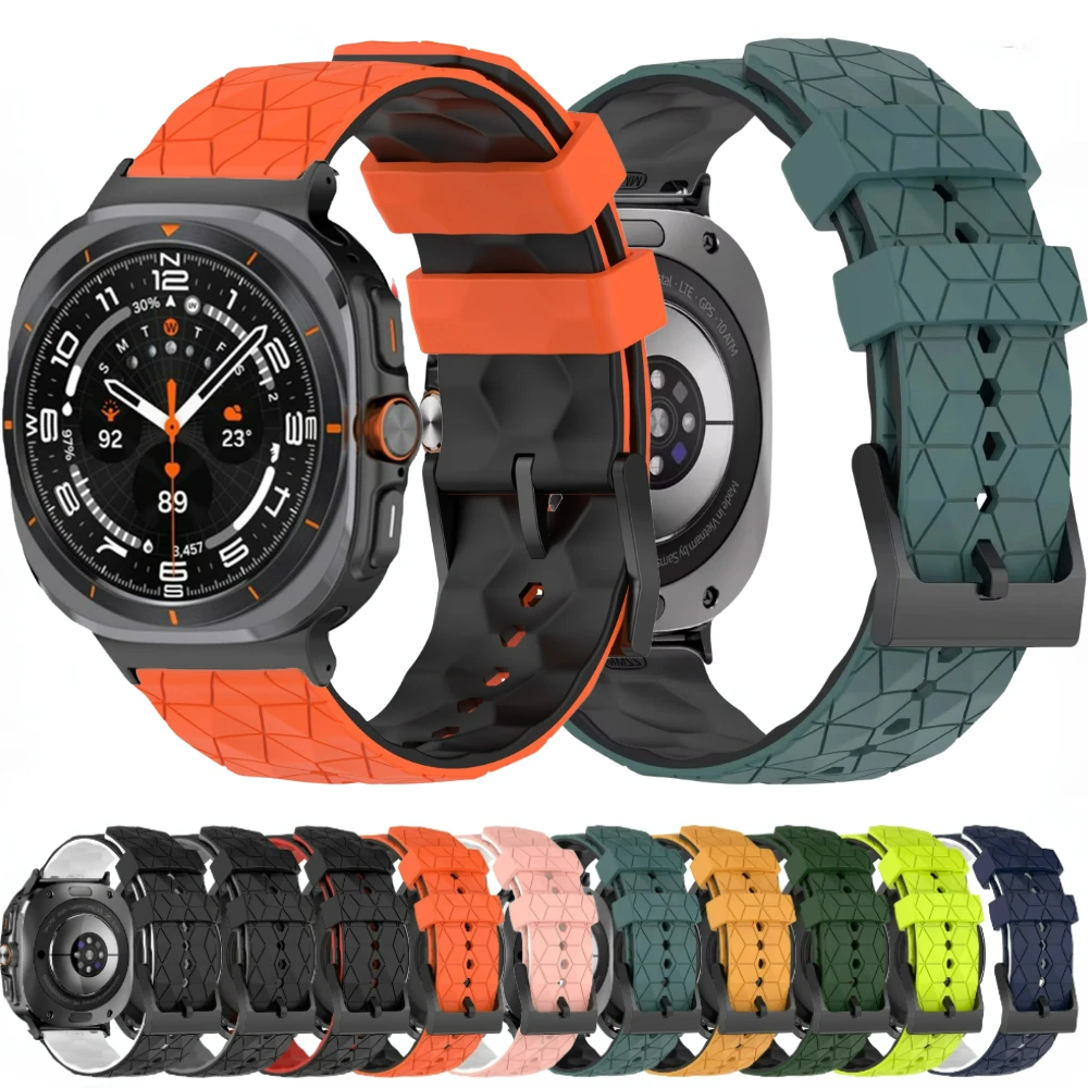 

Sport Silicone Strap for Samsung Galaxy Watch Ultra 47mm Soft Comfortable Replaceable Wristband for Galaxy Watch Ultra Bracelet