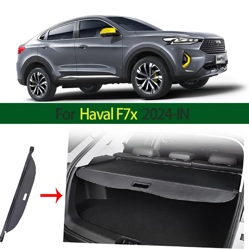 For Haval F7 F7X 2024-IN Custom Trunk Mats Durable Cargo Liner Boot Carpets Waterproof Shield Privacy Cargo Cover Accessories