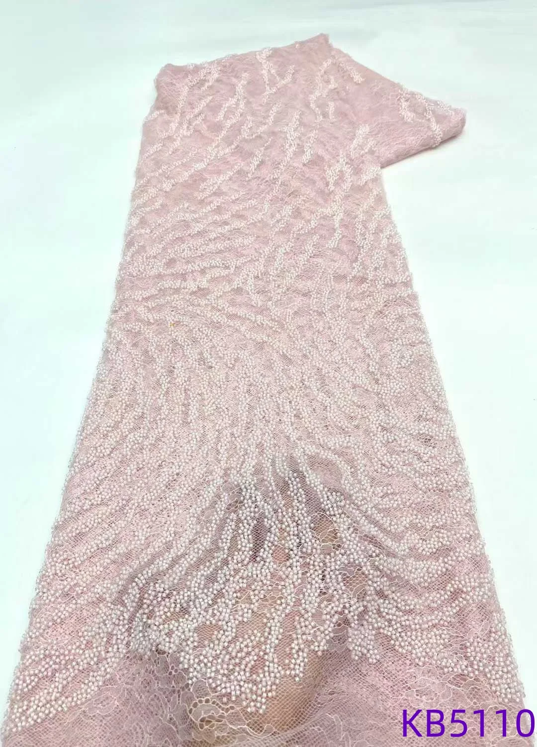 African Lace Fabric 5 Yards High Quality 2025 Green Sequin Lace Fabric Gold Beaded French Mesh With Sequence For Sewing KB5110