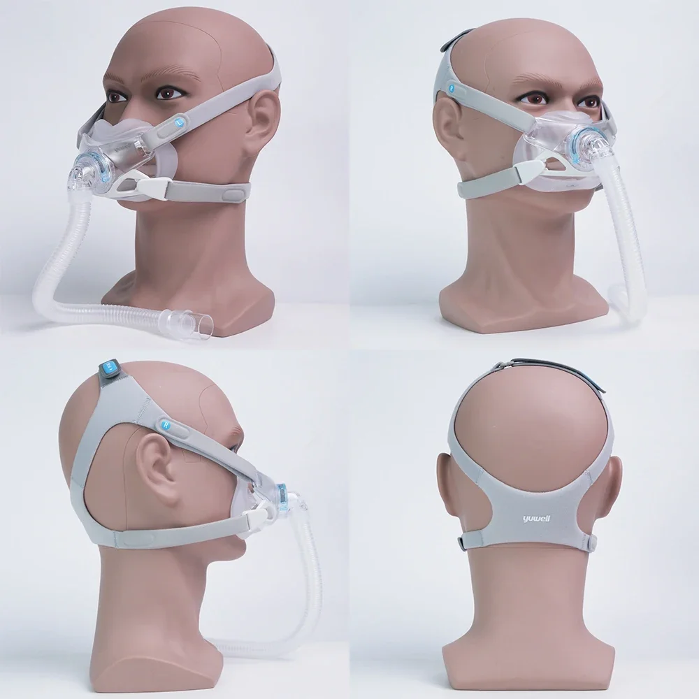 Resoxy YF-06 CPAP Full Face Mask Silicone Cushion Mask With Adjustable Headgear 22mm Hose Connection Low Noise for Side Sleepers