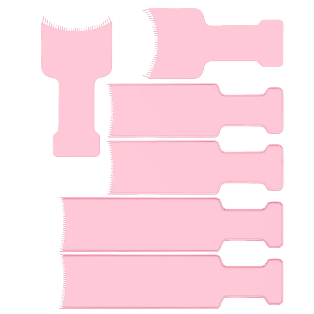 6Pcs Foiling Board with Curved Teeth Comfortable Grip for Precise Highlights and Styling Professional Salon DIY Hair Tools