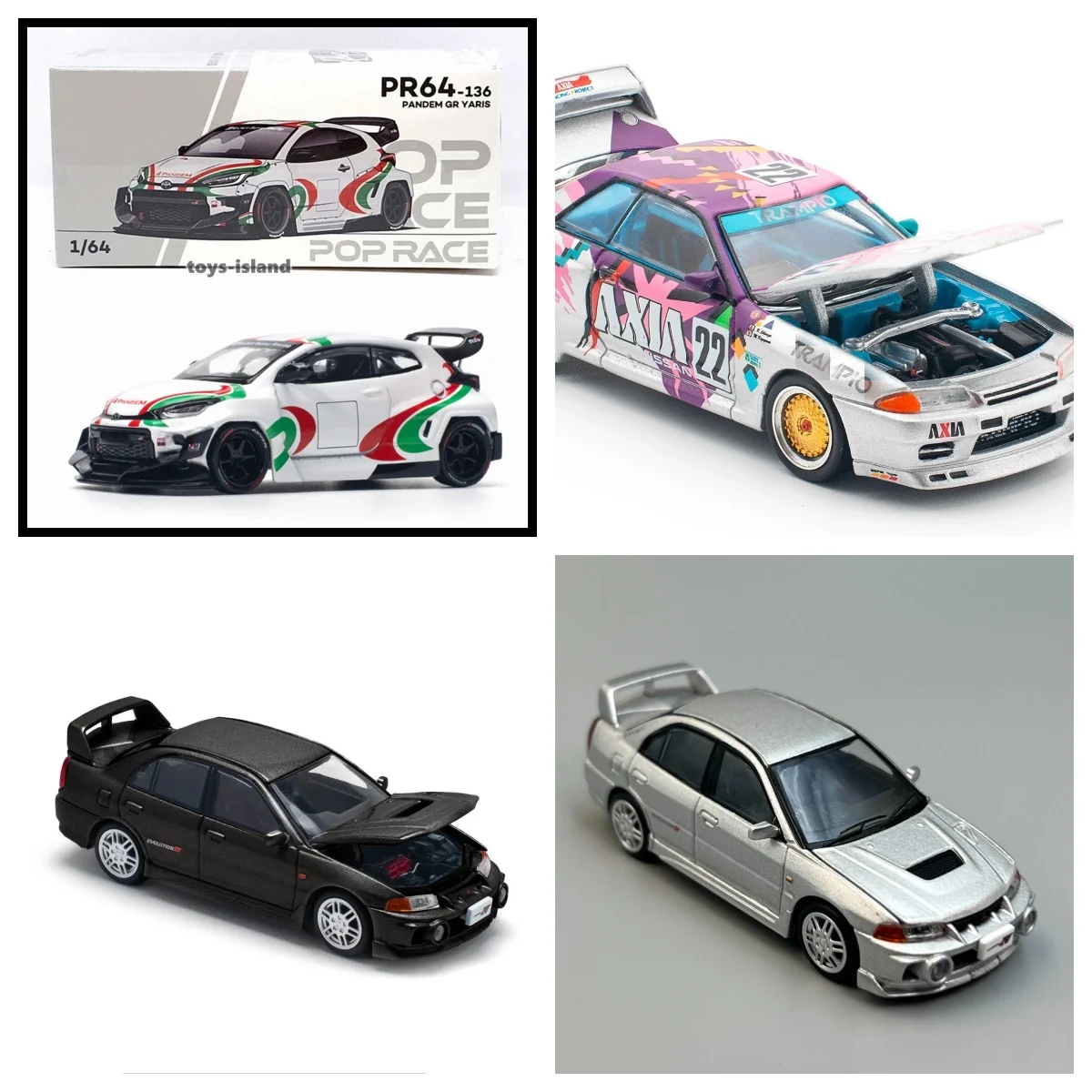 

Poprace 1/64 Darwinpro 66G WBK Supra 1987x GTR R32 Lancer Evo IV GR Yaris JDM Литая под давлением модель автомобиля, коллекция ограниченного выпуска, хобби