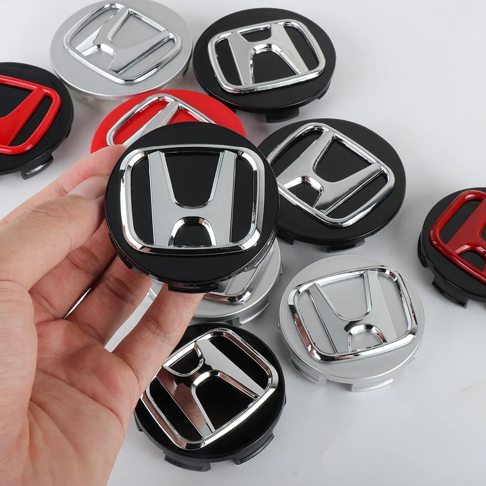 4PCS 58MM/69MM Car Wheel Center Hub Caps Tire Rim Covers Auto Accessories For Honda CITY CIVIC Mugen Pilot Type R Type S Insight