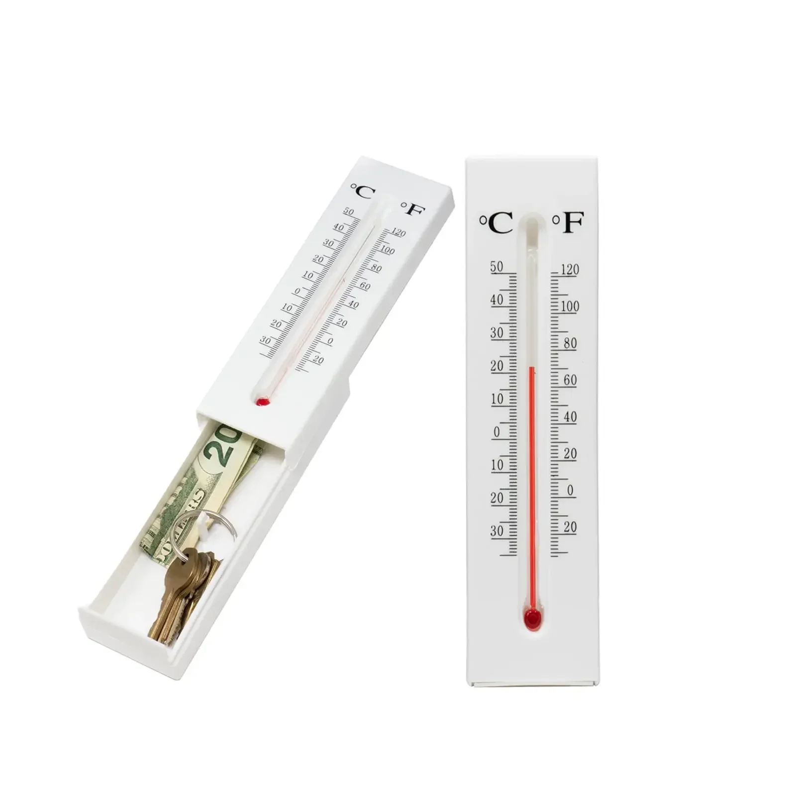 1pc private Spar büchse Thermometer Umleitung Versteck versteckte Safes Fach geheime Lagerung Outdoor-Container Schmuck Geld Fall