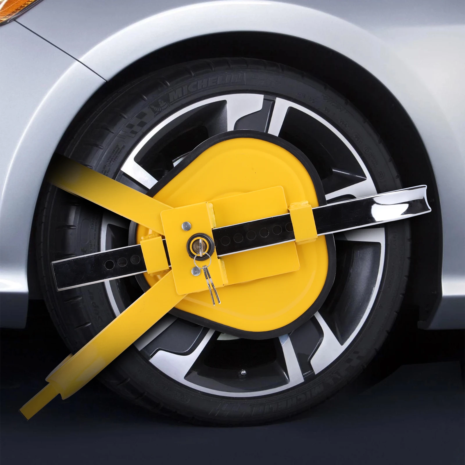 

Trident Suction Cup Type Wheel Lock Adjustable Tire Safety Lock Small Three Fork Wheel Lock for Vans Pickup Trucks Tricycles