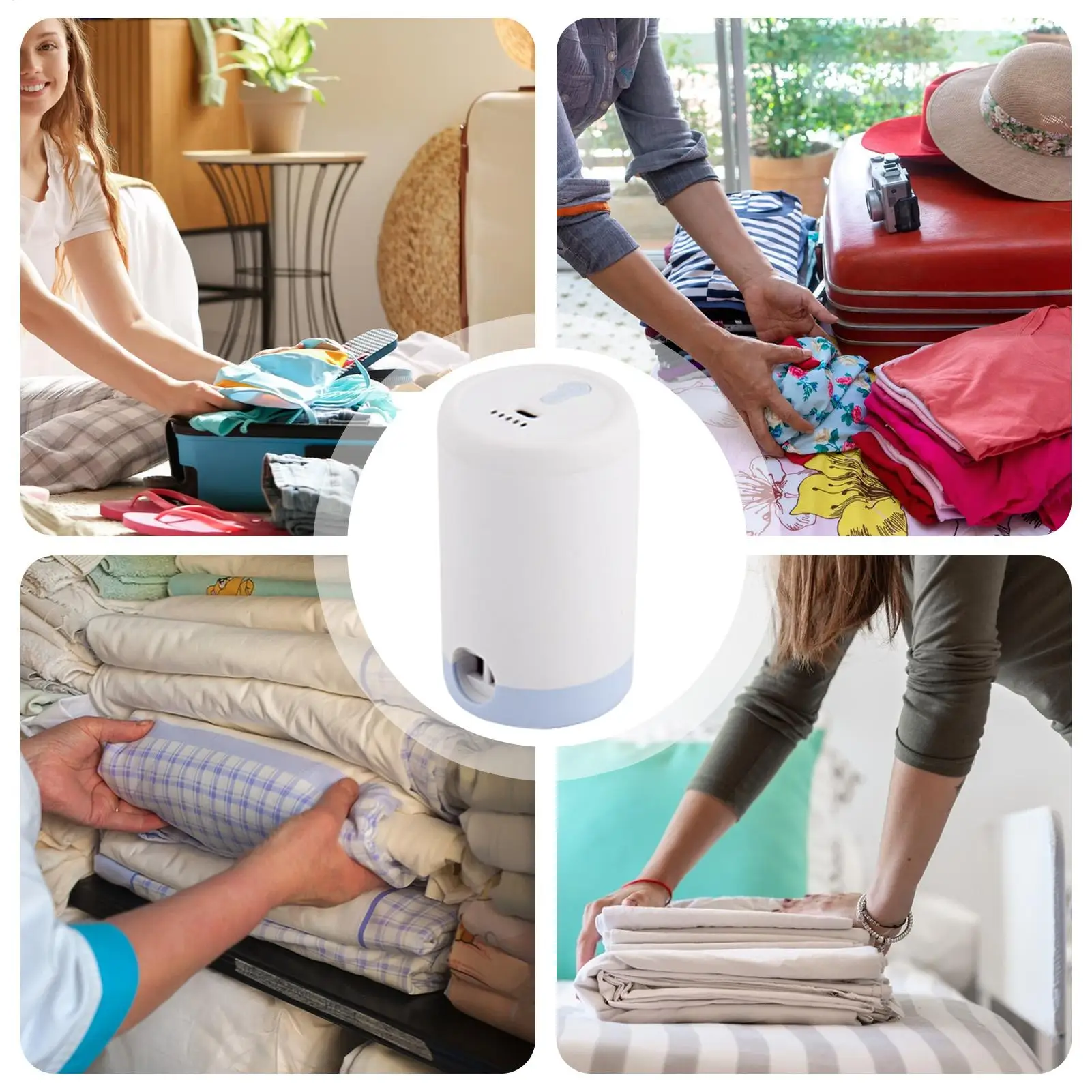 

Беспроводной вакуумный насос для пакетов для хранения, инструмент для надувания и сдувания воздуха, вакуумный насос для компрессионных пакетов для дома, квартиры, колледжа