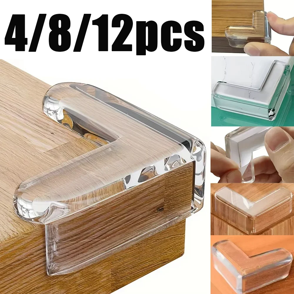 

4-16Pc Baby Safety Soft Rubber Table Corner Protector Furniture Tea Table Cover Transparent Anti Children Collision Edge Guards