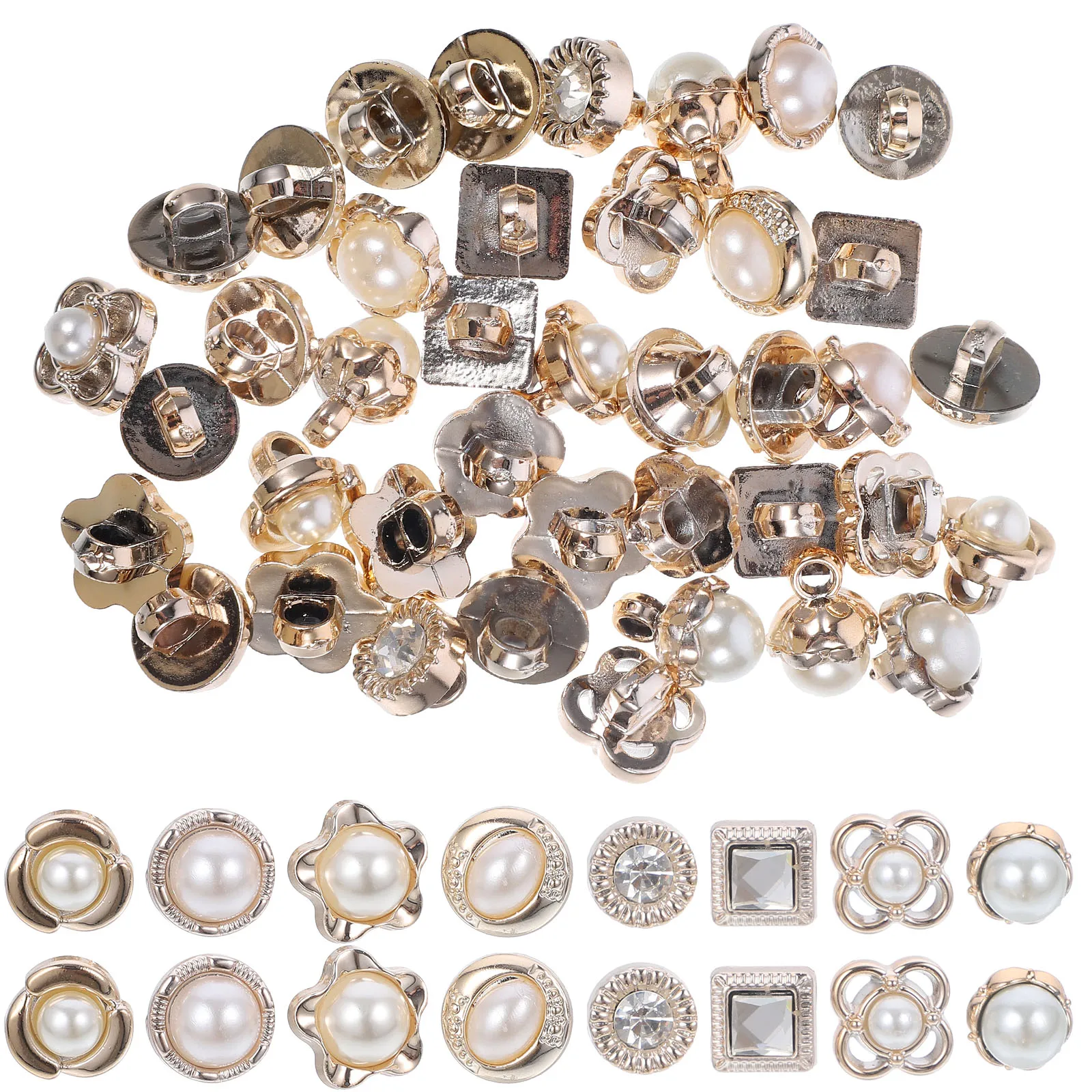 

40 Pcs Alloy Shirt Buttons Design Gold Color Clothing naments Sewing Supplies Coat Buttons Clothes Snap