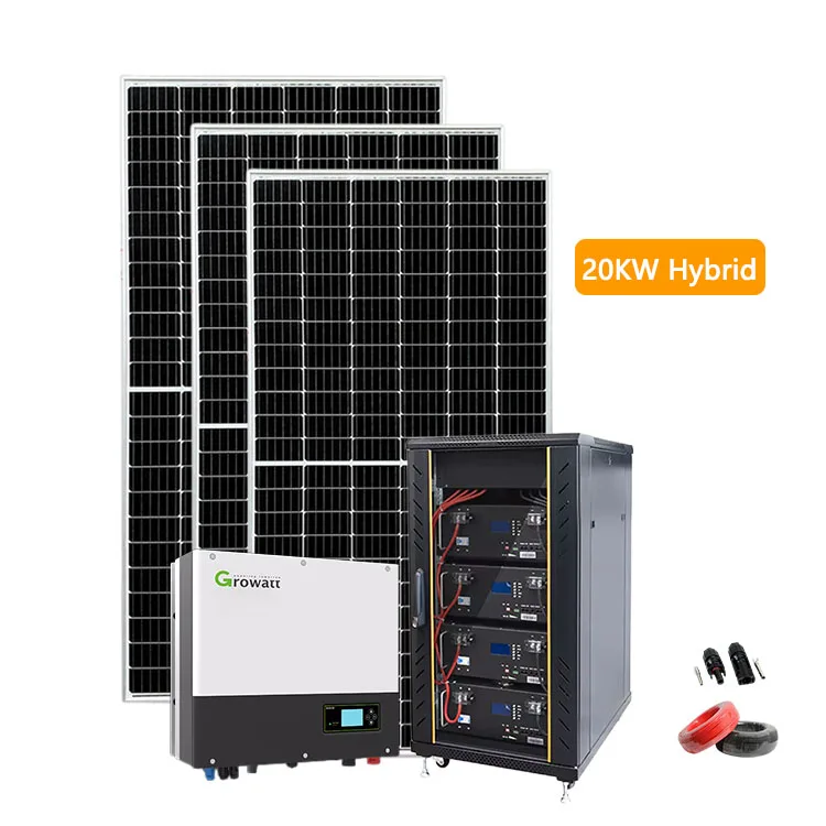 Dawnice 10Kw Solar Power System Complete Hybrid Set 5Kw 30Kw High Voltage Battery System With 'Growatt Inverter