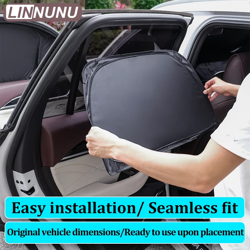 LINNUNU Car Windshield Folding Sunshade Cover Sun Shade Visor Anti-UV Curtain Accessories Fitfor Geely Monjaro Manjaro Xingyue L