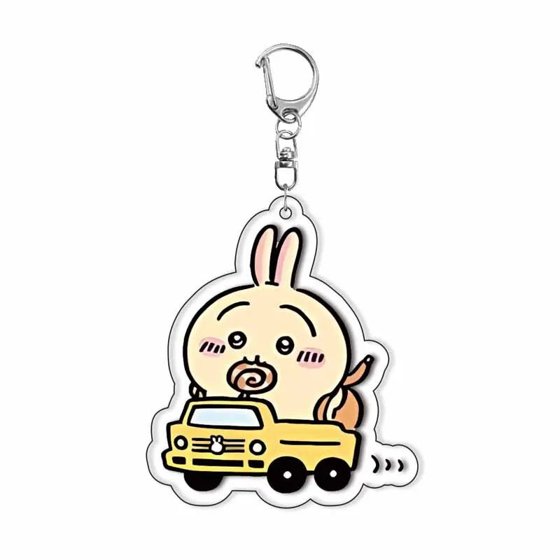 Cute Chiikawa Keychain Accessories Cartoon Hachiware Usagi Anime Character Kawaii Cosplay Acrylic Pendant Gifts for Children