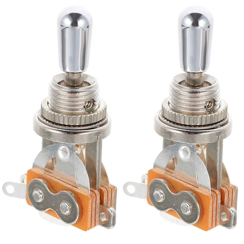 

2Pcs Guitar 3 Way Toggle Switch Metal Pickup Selector Replacement Parts for Style Electric Guitar Accessories