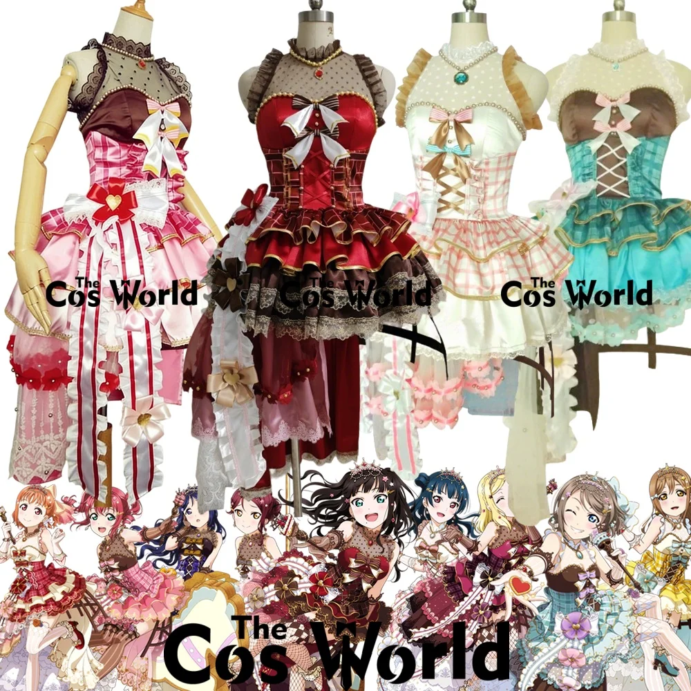 

Костюмы для косплея по аниме Love Live Sunshine Aqours на День святого Валентина: Ruby, Dia, Kurosawa Yoshiko, Tsushima — индивидуальный пошив