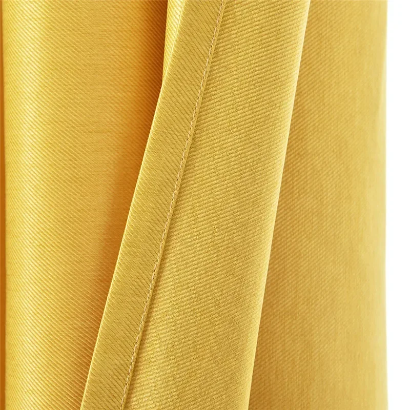 Modern Yellow Blackout Curtain For Living Room Thick Sheer Curtain Bedroom Window Blinds Drape Sunscreen Custom Made X-ZH455#20