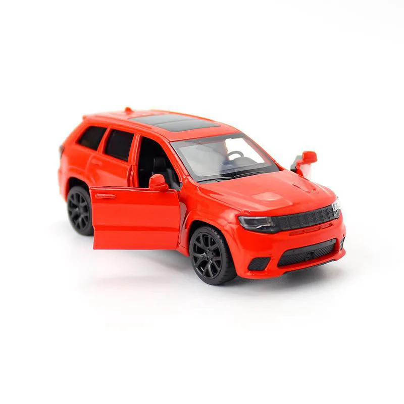 JKM 1:36  Grand Cherokee Trackhawk SUV Toy Car Alloy Pull Back Mini Car Model Collection Toy Ornaments