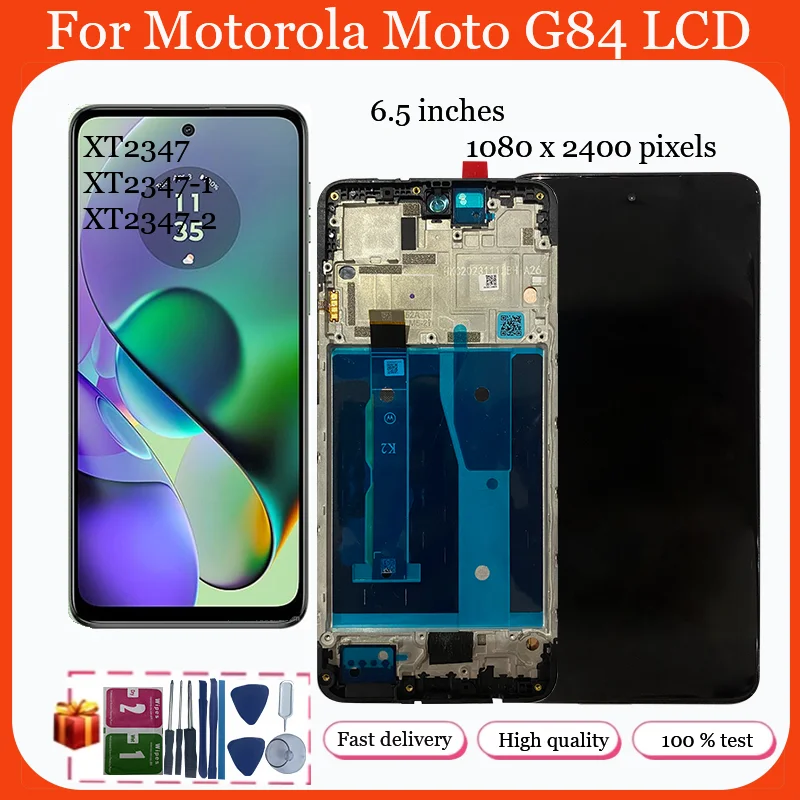 

ЖК-дисплей 6,5 "для Motorola Moto G84, сенсорный экран с дигитайзером в сборе для moto g84, сменный ЖК-экран